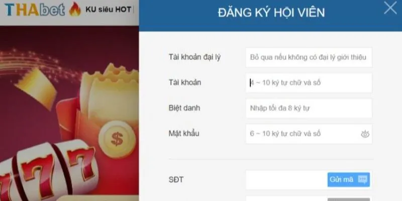 tạo tài khoản Tha bet